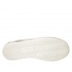 Woman's laced shoe in white and taupe floral printed laminated leather with removable insole wedge heel 2 - Available sizes:  33