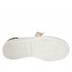 Chaussure pour femmes à lacets avec semelle amovible en cuir blanc et daim imprimé tacheté talon compensé 2 - Pointures disponibles:  42