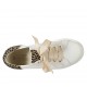 Chaussure pour femmes à lacets avec semelle amovible en cuir blanc et daim imprimé tacheté talon compensé 2 - Pointures disponibles:  42