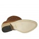 Stivaletto texano da donna con cerniera in pelle color cuoio tacco 5 - Misure disponibili: 32, 33, 34, 42, 43, 45, 46