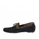 Men's car shoe with laces in blue suede - Available sizes:  36, 37, 46, 47, 48, 49, 50, 52