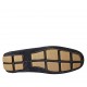 Men's car shoe with laces in blue suede - Available sizes:  36, 37, 46, 47, 48, 49, 50, 52