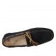 Men's car shoe with laces in blue suede - Available sizes:  36, 37, 46, 47, 48, 49, 50, 52