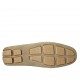 Men's laced car shoe in beige suede - Available sizes:  46, 47, 48, 49, 50