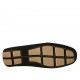 Men's car shoe with laces in black suede - Available sizes:  38, 46, 47, 48, 49, 50, 51, 52