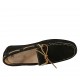 Men's car shoe with laces in black suede - Available sizes:  38, 46, 47, 48, 49, 50, 51, 52