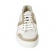 Scarpa da uomo stringata sportiva in pelle blu e bianca e pelle forata bianca e camoscio beige - Misure disponibili: 37, 38, 46, 47, 48, 49, 50