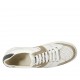 Scarpa da uomo stringata sportiva in pelle blu e bianca e pelle forata bianca e camoscio beige - Misure disponibili: 37, 38, 46, 47, 48, 49, 50