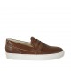 Mocassino casual da uomo in pelle e pelle forata marrone - Misure disponibili: 38, 46, 48, 49, 50