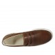 Men's loafer in brown leather and pierced leather - Available sizes:  38, 46, 48, 49, 50