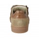 Men's laced shoe with zipper and removable insole in brown and tan leather and taupe suede - Available sizes:  37, 38, 47, 48, 49