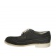 Zapato derby con cordones y punta de ala para hombre en piel nubuk azul - Tallas disponibles:  37, 38, 46, 47, 48, 49