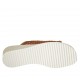 Sabot da donna con elastico in pelle intrecciata cuoio zeppa 4 - Misure disponibili: 42, 43, 44