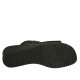 Sandale pour femmes avec elastique en cuir tressé noir talon compensé 4 - Pointures disponibles:  42, 43