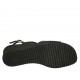 Sandale pour femmes en cuir noir avec accessoire talon compensé 4 - Pointures disponibles:  33, 34, 42, 43, 44, 45