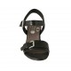 Sandalo con cinturino e fibbia da donna in pelle nera tacco 4 - Misure disponibili: 32, 33, 34