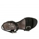 Sandalo con cinturino e fibbia da donna in pelle nera tacco 4 - Misure disponibili: 32, 33, 34
