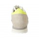 Scarpa sportiva stringata con plantare estraibile in camoscio beige e pelle gialla e forata bianca zeppa 3 - Misure disponibili: 42, 43, 45