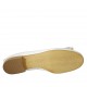 Ballerina da donna con fiore in pelle bianca e oro tacco 2 - Misure disponibili: 42, 43, 44