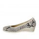 Zapato de salon para mujer en piel estampada multicolor cuña 4 - Tallas disponibles:  33, 42, 43, 44, 45