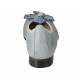 Ballerine pour femmes avec fleur en cuir bleu clair et argent talon 2 - Pointures disponibles:  42, 44