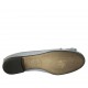 Ballerina da donna con fiore in pelle avio e argento tacco 2 - Misure disponibili: 42, 44