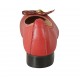 Ballerine pour femmes avec fleur en cuir rouge et or talon 2 - Pointures disponibles:  43, 44