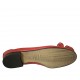 Ballerine pour femmes avec fleur en cuir rouge et or talon 2 - Pointures disponibles:  43, 44