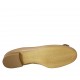 Woman's ballerina with flower in tan brown and golden leather heel 2 - Available sizes:  42
