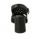 Sandale pour femmes en cuir perforé noir talon 7 - Pointures disponibles:  32, 33, 34, 42, 43, 44, 45