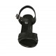 Sandale pour femmes avec courroie en cuir noir talon 7 - Pointures disponibles:  32, 33, 34, 42, 43, 45