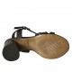 Sandale pour femmes avec courroie en cuir noir talon 7 - Pointures disponibles:  32, 33, 34, 42, 43, 45