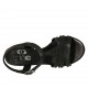 Sandale pour femmes avec courroie en cuir noir talon 7 - Pointures disponibles:  32, 33, 34, 42, 43, 45
