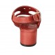 Woman's sandal in red pierced leather heel 4 - Available sizes:  32, 34, 43, 44, 45