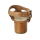 Sandale pour femmes en cuir perforé brun clair talon 4 - Pointures disponibles:  33, 42, 43, 44