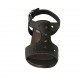 Sandale pour femmes en cuir perforé noir talon 4 - Pointures disponibles:  32, 33, 34, 42, 43, 44, 45