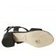 Sandale pour femmes en cuir perforé noir talon 4 - Pointures disponibles:  32, 33, 34, 42, 43, 44, 45