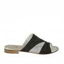 Mule ouvert pour femmes en cuir noir talon 2