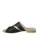 Sabo abierto para mujer en piel negra tacon 2 - Tallas disponibles:  43, 44, 46