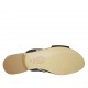 Sabot aperto da donna in pelle nera tacco 2 - Misure disponibili: 43, 44, 46