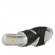 Sabot aperto da donna in pelle nera tacco 2 - Misure disponibili: 43, 44, 46