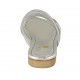 Sabot aperto da donna in pelle argento tacco 2 - Misure disponibili: 42, 43, 44, 46
