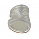 Sabot aperto da donna in pelle argento tacco 2 - Misure disponibili: 42, 43, 44, 46