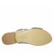 Sabot aperto da donna in pelle argento tacco 2 - Misure disponibili: 42, 43, 44, 46