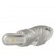 Sabot aperto da donna in pelle argento tacco 2 - Misure disponibili: 42, 43, 44, 46