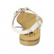 Sandale entredoigt pour femmes avec pierres en cuir blanc talon 2 - Pointures disponibles:  45, 46