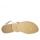 Sandalo infradito da donna con pietre in pelle bianca tacco 2 - Misure disponibili: 42, 43, 44, 45, 46