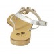 Sandalo infradito da donna con pietre in pelle argento tacco 2 - Misure disponibili: 42, 43, 44, 45, 46