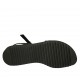 Sandalo da donna con cinturino in pelle nera zeppa 3 - Misure disponibili: 42, 43, 44, 46