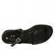Sandalo da donna con cinturino in pelle nera zeppa 3 - Misure disponibili: 42, 43, 44, 46